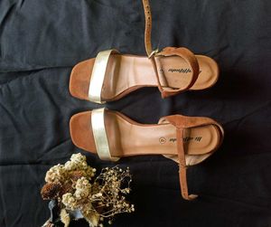 Brown Block Heel