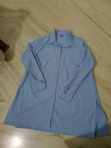 Blue Shirt Style Top