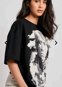 Combo Of Satin Skirt And Oversized Tshirt