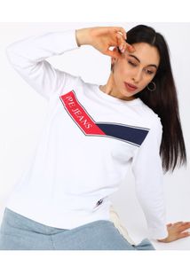 Pepe Jeans White Long Sleeve Top