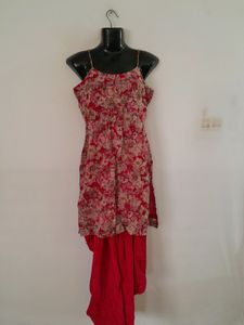 Rose Pink Printed Kurta Set (Women&#39;s)