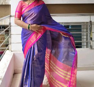 Elegant purple &amp; Pink Saree