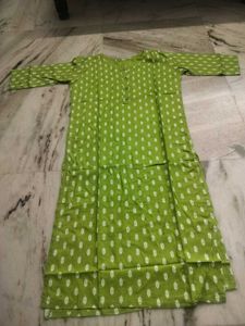 Green Printed Kurta