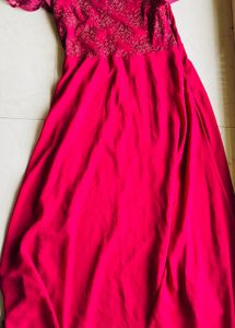 Elegant Red Embroidered Top