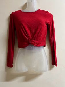 SHEIN BRANDED Red Full Sleeves Top