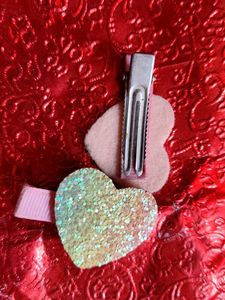 Sparkly Heart Hair Clips