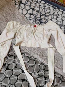 White Long Sleeve Top