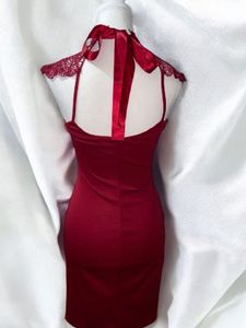 Burgundy Bodycon Dress