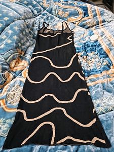 Black Summer Knit Starp Sexy Dress