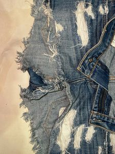 Distressed Denim Cutoff Shorts
