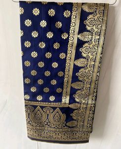 Nevy Blue Silk Kanjeevaram Saree