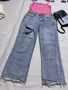 distressed denim pant