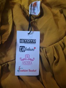 Mustard Embroidered Dress