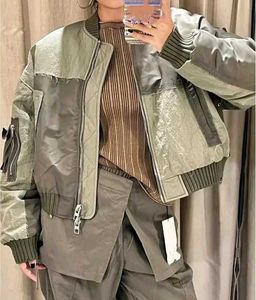 Zara distressed water repellant patchwork jacket