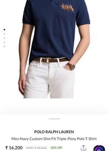 Ralph Lauren Rare Triple Pony Embroidered Polo T