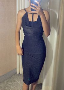 Shimmery Deep Neck Bodycon