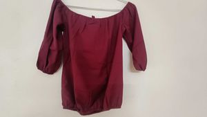 Maroon Off-the-Shoulder
