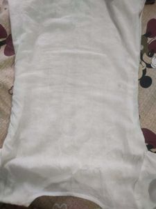 White Chickenkari Short Kurti