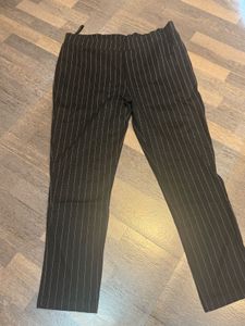 Black Trouser With White Lining In..