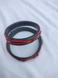 Black Colour Bangles Set Of 2