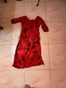 Red Embellished Dress