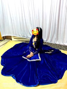 💙💙💙...agar Kisiko Chahiye To Order For This Lahngacholi... 1 Week Me Ready Ho Jayega...Royal Blue Velvet Lahngacholi....💙💙