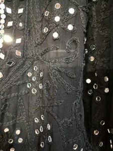 Mesh Black Long Kurti.