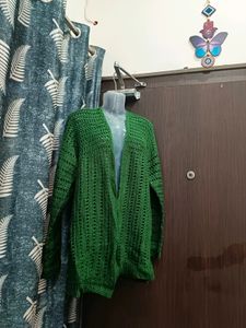 Beautiful Green Heavy Woolen Cardigan