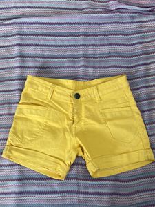 F21 Sunset yellow Denim Shorts