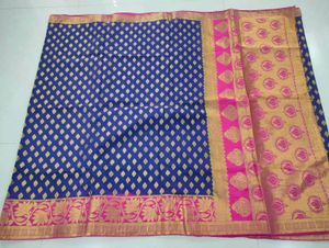 Elegant Blue &amp; Pink Saree