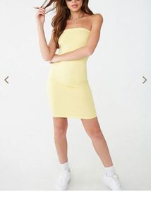 Forever 21 Yellow Tube Dress