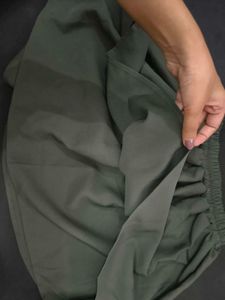 Premium Quality Olive Green Tiered Mini Skirt
