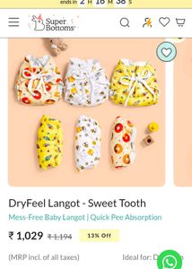 SuperBottoms Dry feel langot  (6 langots) - Large