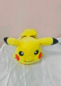Cute Lying Pikachu Plush Toy – Soft Pokemon Sleepi