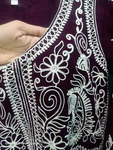 Embroidered Chikankari Georgette Anarkali Kurta
