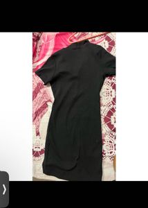 Black Ribbed Mini Dress