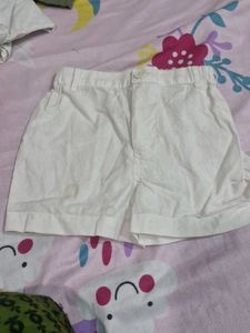 White Baby Shorts