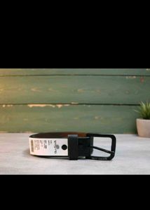 WOODLAND Black leather belt