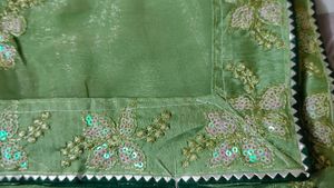 Olive Green Saree