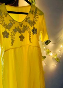 Yellow Short Anarkali