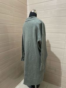 ZARA Oversized Button-Down Shirt Dress