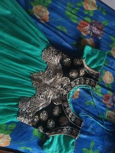 Green &amp; Gold Embellished Dress