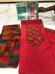 Red Embroidered Salwar Kameez
