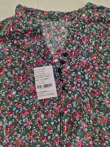Floral Print Cotton Top - 40 Bust