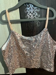 Sparkly Sequin Cropped Tank