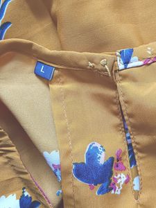 Yellow Dress Sleeveless With Printed