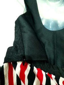 Striped Ethnic Skirt And Blouse