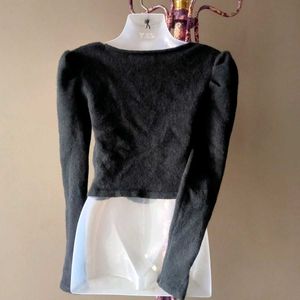 Ruched Front Long Sleeve Top