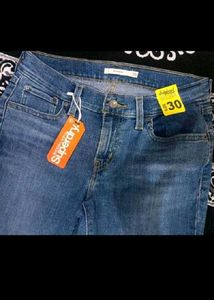 New With Tag Ripped Blue Jeans