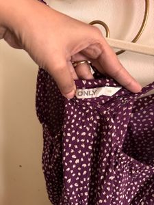 ONLY Women Purple Floral Printed Dress